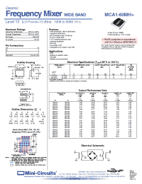 Datasheet MCA1-60MH+ manufacturer Mini-Circuits